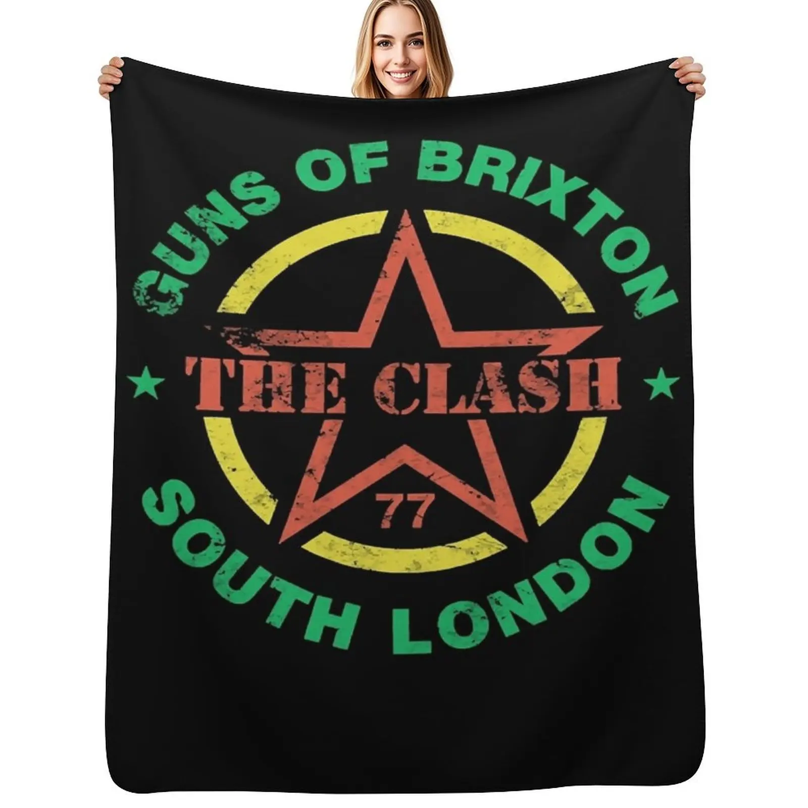 

Guns of Brixton Logo Throw Blanket Fuzzy Plush Throw Blanket for Sofa Chair