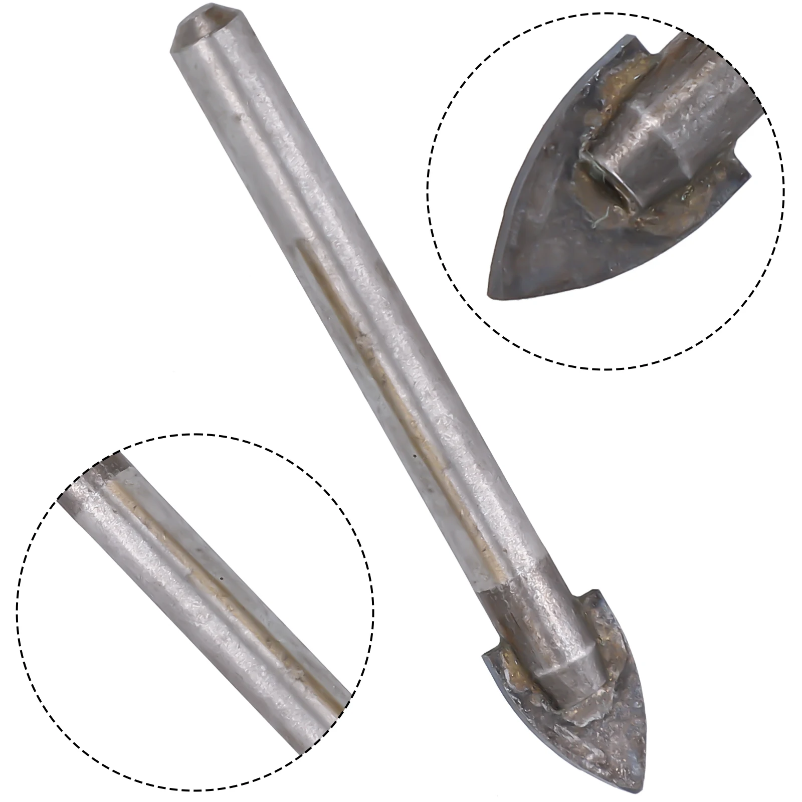Punta da trapano in vetro da 3-12mm apri fori testa di lancia in porcellana di marmo punta in carburo di tungsteno taglierina per piastrelle in ceramica utensile elettrico