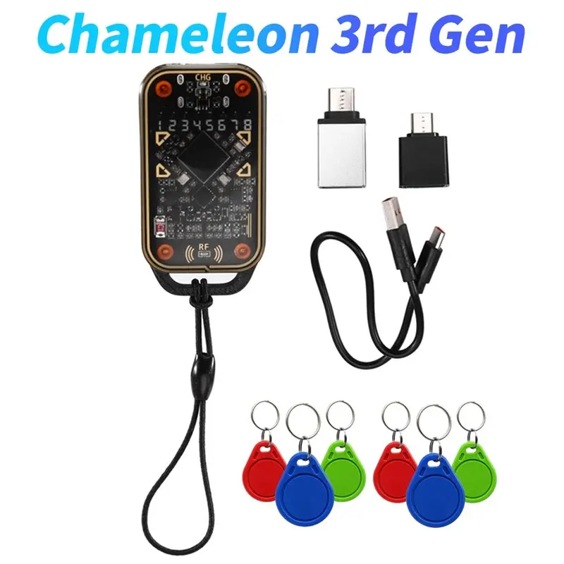 Chameleon Ultra V3.0 RFID Smart Card Emulator Reader 125Khz 13.56Mhz ID IC Smart Card Tag Copyer+3X UID/CUID Keychain-Y41A