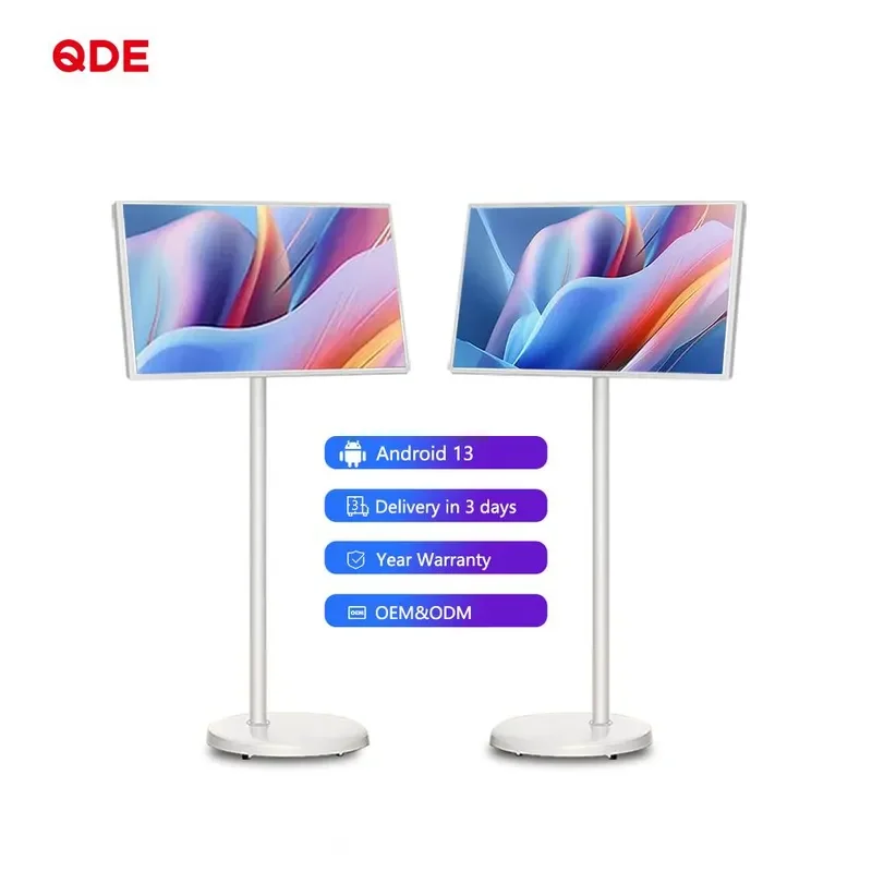 for QDE Ultra Thin 21.5 Inch Android Smart TV Wireless LCD Display Portable Monitor  Home Business Gaming