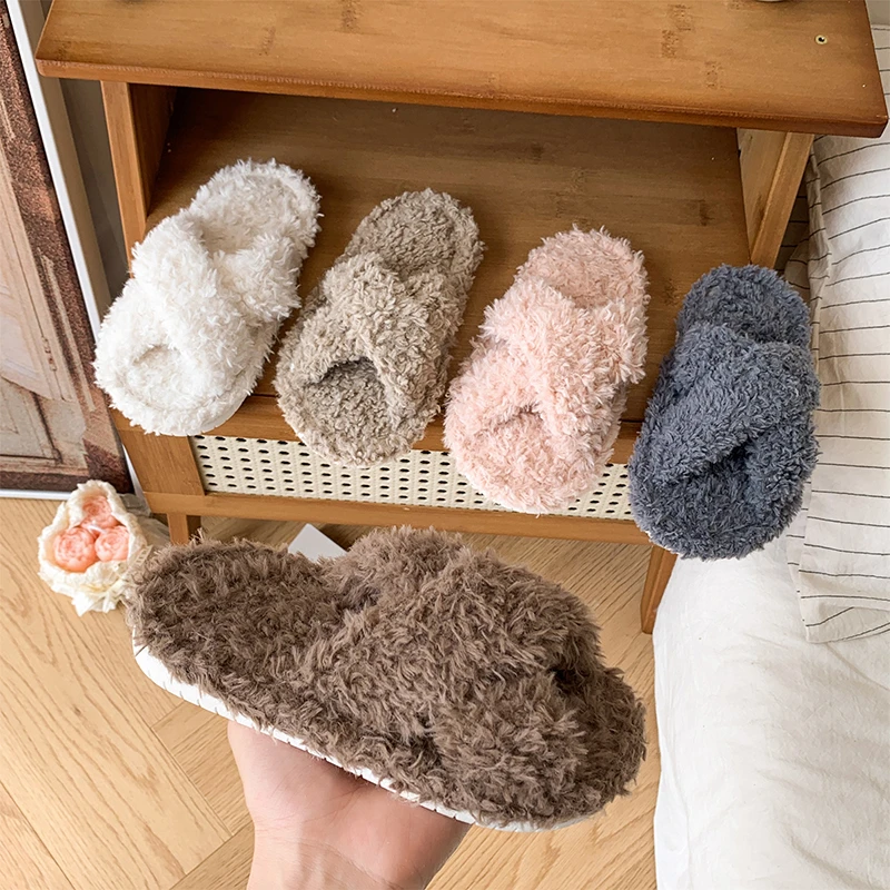 

2025 New Children Plush Slippers Home Indoor Warm Thickened Non-slip Baby Cute Slippers Kids Shoes Toddler Girl Shoes