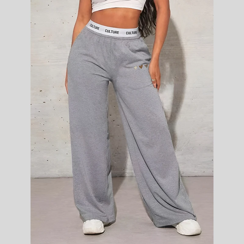 Female Trousers High Waisted Casual Printed Trousers Nine-minute Pants Skin-friendly Breathable Comfortable Sweatpants