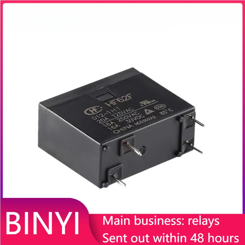 OEM 1pcs/lot HF62F 012-1HT DC12V 24VDC 20A 4 Pin PCB Electromagnetic Relay For Air Conditioner Water Heater Control Board