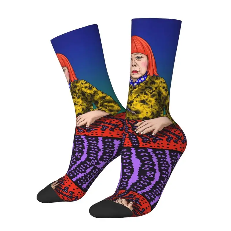 

Fashion Japanese Artist Yayoi Kusama Socks Men Women Warm 3D Print Basketball Sports Socks