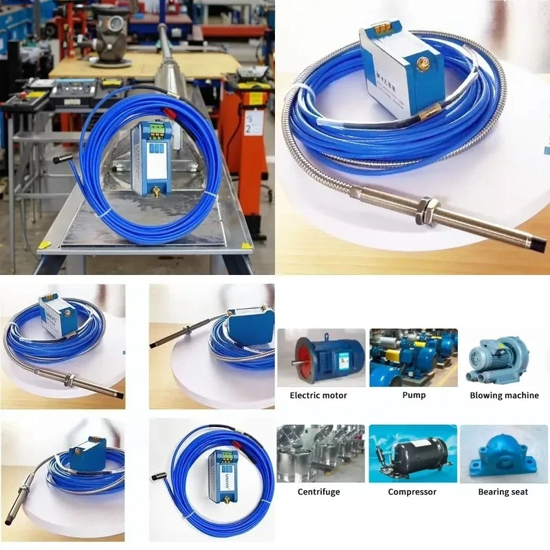 High Precision 1r/min Speed Sensor Pulse Tachometer Probe DC24V 10m Cable Threaded Bracket Mounted Turbogenerator Motor