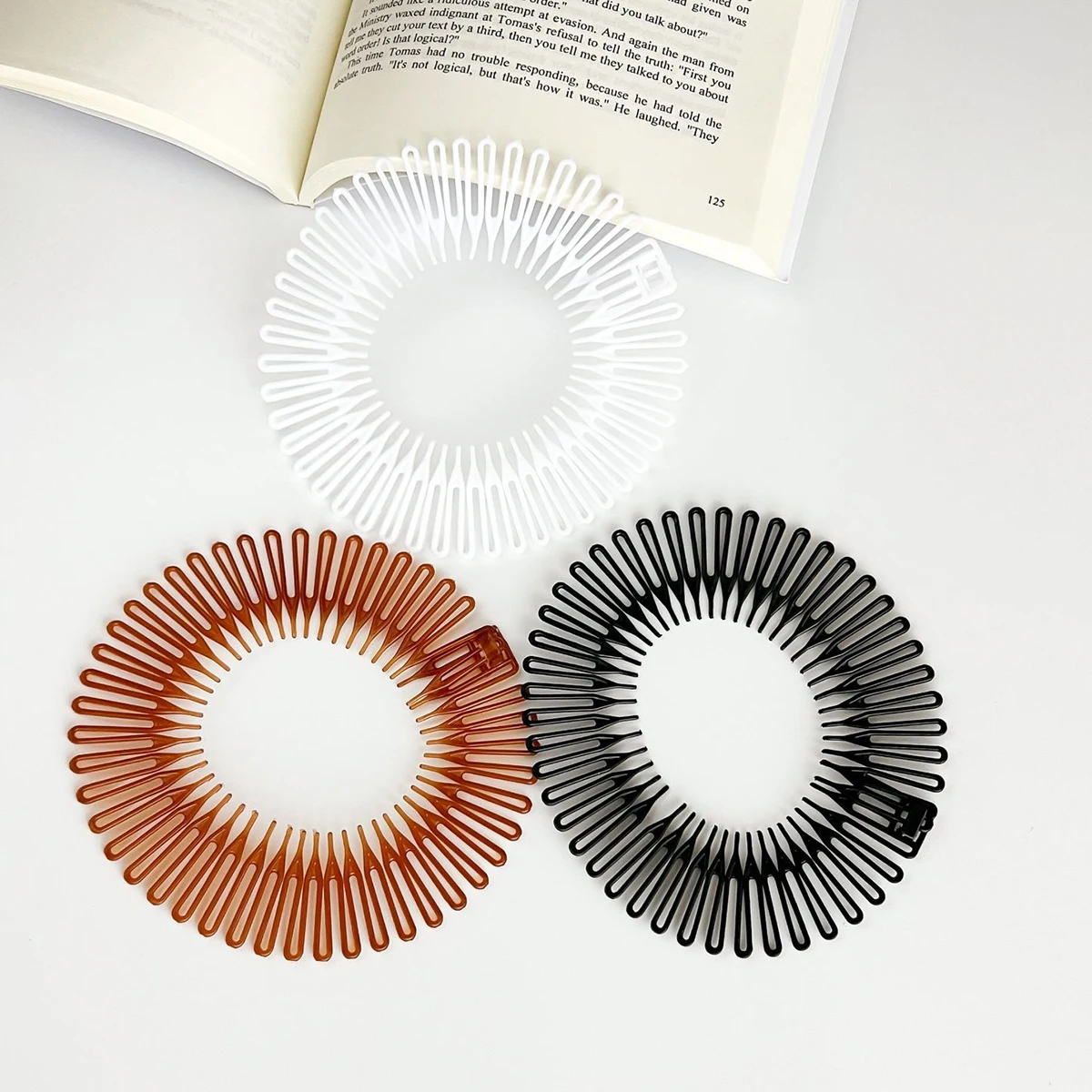 Good Quality 32cm Plastic Circular Wig Combs For Wig Caps Wig Clips For Hair Extensions Strong Black Lace Hair Comb