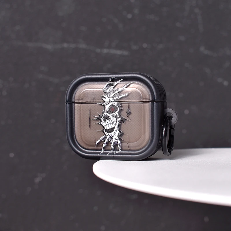 حافظة جمجمة لهاتف ابل ايربودز برو 3 1st 2nd 3rd غطاء الجيل لـ Airpods 4 2 Gen New Air Pods غطاء حماية