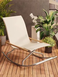 New Simple Lounge Chair, Rocking Chair, Adult Living Room Balcony Home Leisure Lunch Break Lazy Sofa, Outdoor Folding Chair