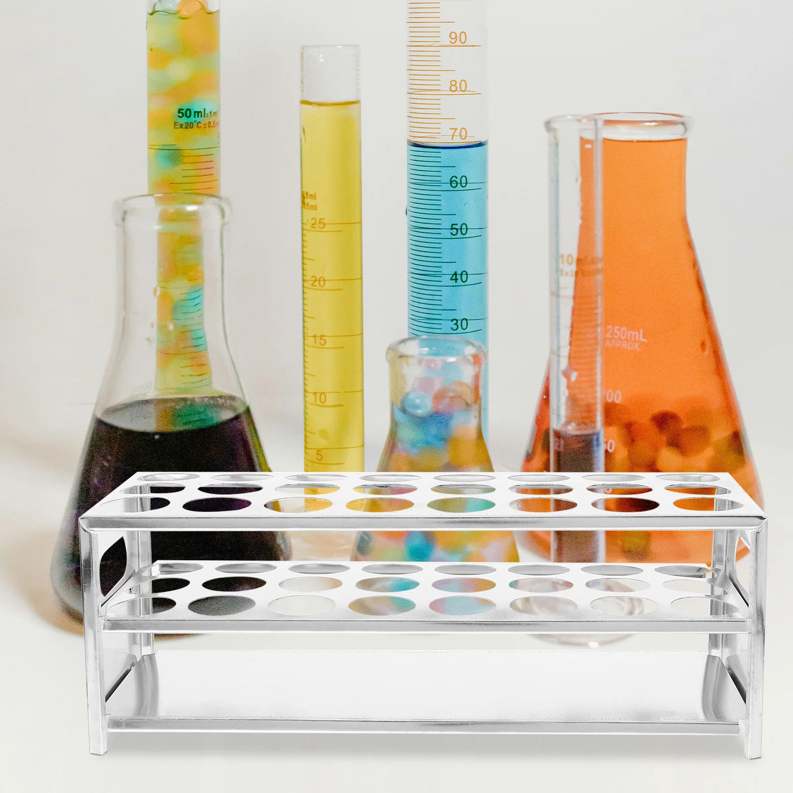 

Stands Test Tube Rack Sampling Storage Silver Aluminum Alloy Holder