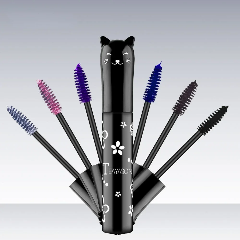 6 Color Mascara Waterproof Fast Dry Eyelashes Curls Extension Make-Up Eyelashes Blue Pink Purple Black White Coffee Ink Mascara