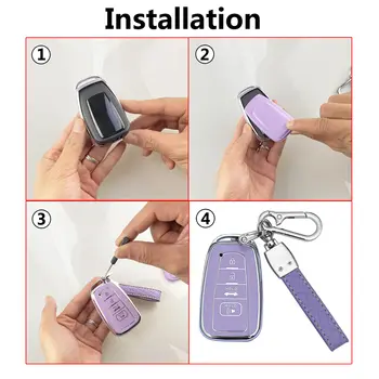 Kryt klíčenky kompatibilní s vozy Toyota 2019-2023 Camry RAV4 Highlander Corolla 4Runner Avalon C-HR Prius 86 / GT86 Prado Acce 10 nejlepší prodej Kryt klíče od Toyoty Camry - №5