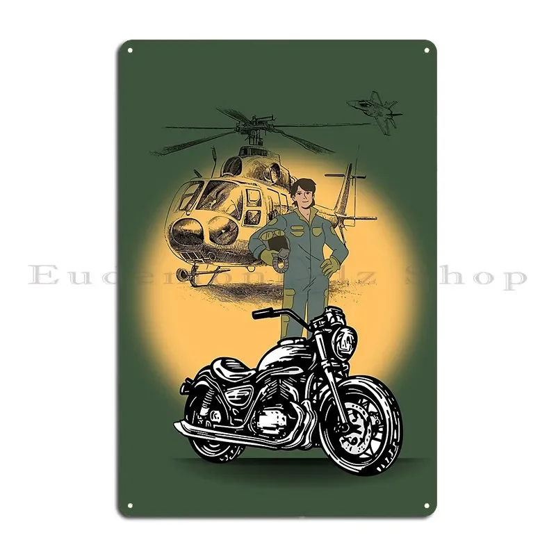 Vintage Helicopter Metal Plaque Poster Retro Design Plaques Wall Plaque Living Room Tin Sign Poster