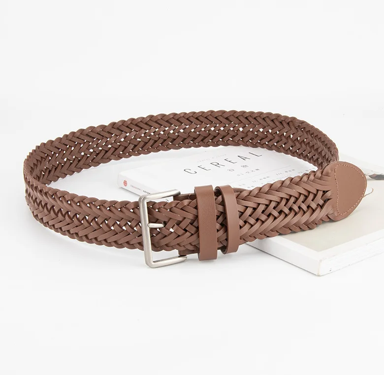 genuine-leather-knitted-belt-women's-vintage-corset-female-cummerbund-coat-waistband-dress-decration-wide-belt-j1749