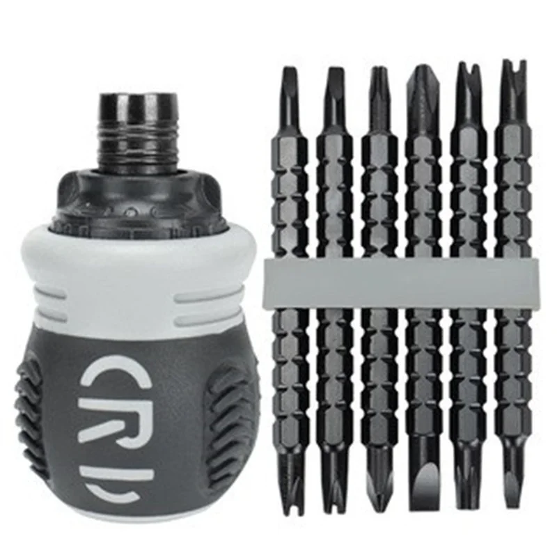Dual-Purpose Ratchet Screwdriver Set Short Radish Head High Hardness Labor-Saving DIY Tools for Home Repair