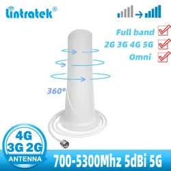 lintratek Indoor Antenna 2G 3G 4G 5G LTE Cellular Amplifier Booster Antenna GSM CDMA 700 to 5300MHz 5dB Cell phone Repeater B28