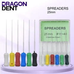 6Pcs/Box Dental Endodontic Spreaders File Hand Use Stainless Steel Root Cannal Endo Files 25mm Instrument Dentist Drills