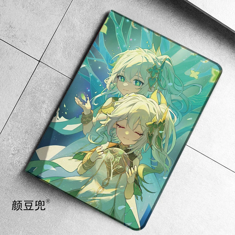 Nahida Anime Genshin Impact For Samsung Galaxy Tab A7 Lite 8.7 2021 Case S9 Plus Tri-fold stand Cover Galaxy Tab S6 Lite S8 Plus