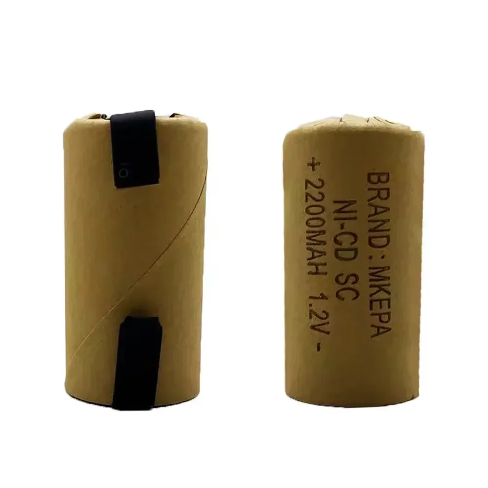 Baterie pro elektrické šroubováky SC 1,2 V 2200 mAh Sub C Ni-Cd dobíjecí baterie s úchytkou NiCd SUBC články pro elektrické nářadí - náhled 5