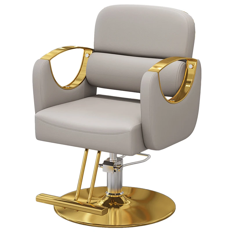 

Barber Chair Hair Salon Specific Stainless Steel Armrest Lifting And Rotating Hair Cutting Chair