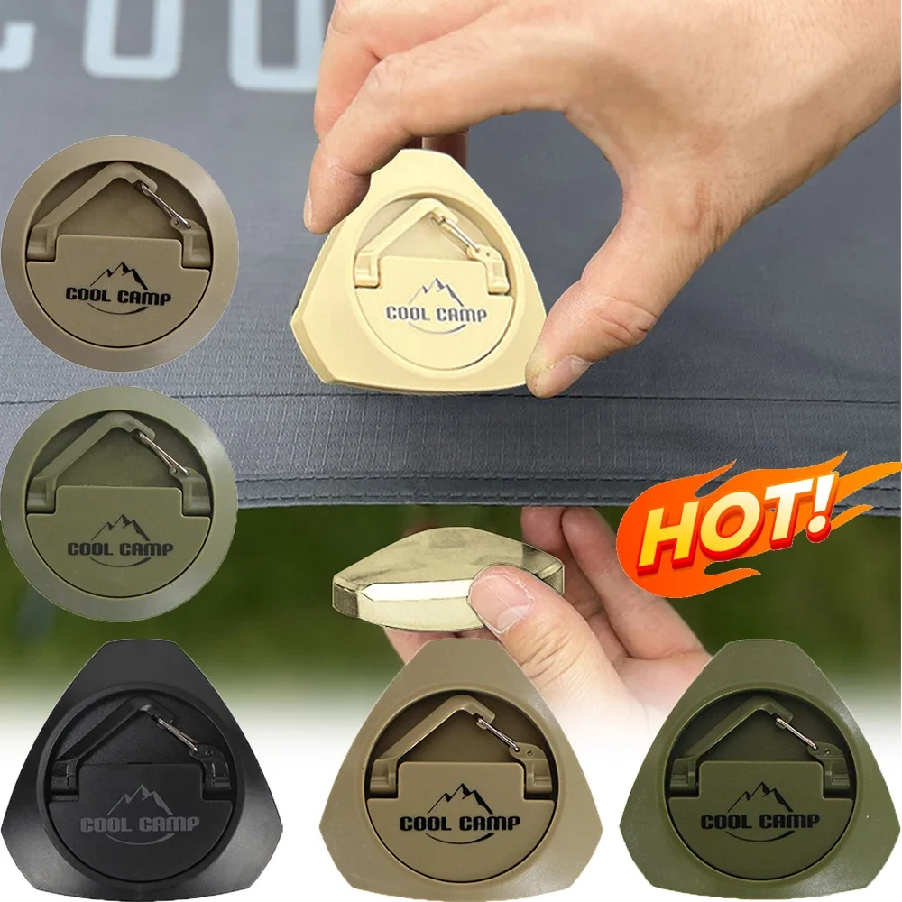 Camping Tent Hook Strong Magnetic Snap Clip Lock Buckle Camping Tent Hook Canopy Hanging Buckle Outdoor Camping Accessories