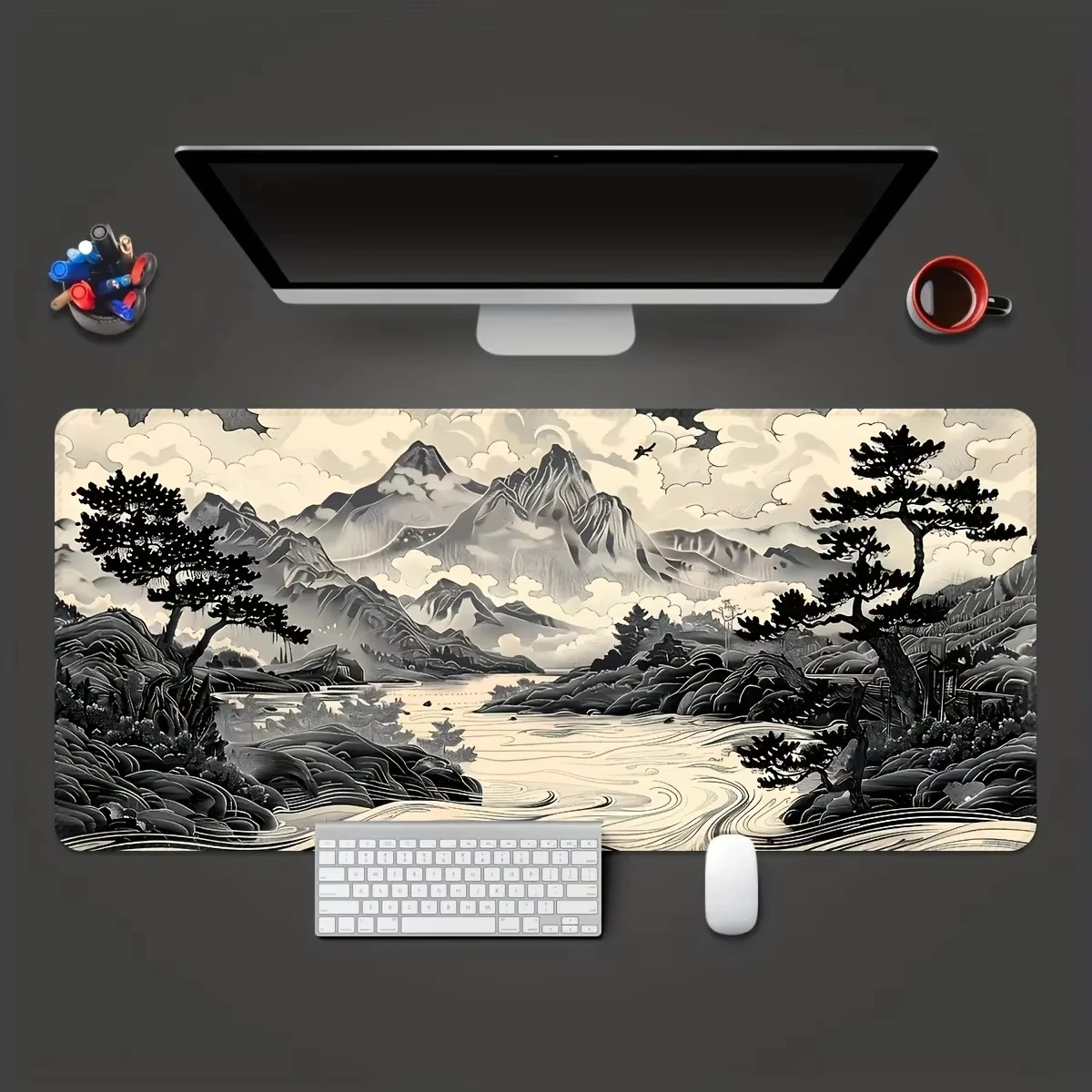 Large Size Gaming Mouse Pad  Durable Extended Non Slip Rubber Base Desk Mat Washable for Daily Office Use Home Decor