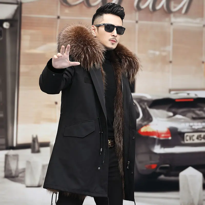 

Thicken Men's Winter Clothes Coat Thick Parkas Jacket Men Outwear Hooded Male Faux Fur Lined Jacket Casaco Feminino Y132