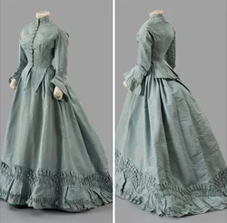 1860s Victorian Afternoon Dress Edwardian Duchess Ball Gown Masquerade Dresses Medieval Civil War Retro Walking Dress Costume