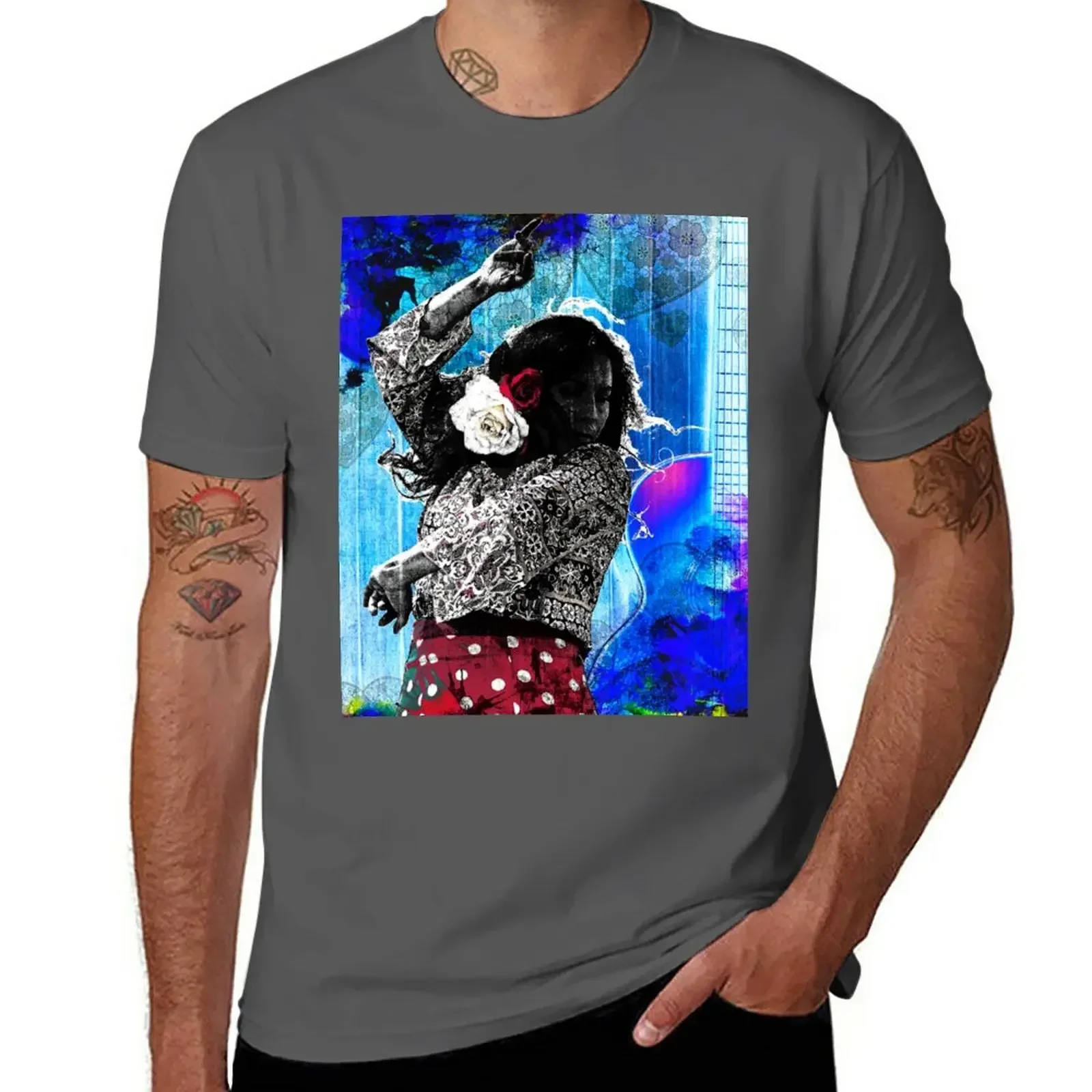 Flamenco Dancer T-Shirt tops graphics men workout shirt