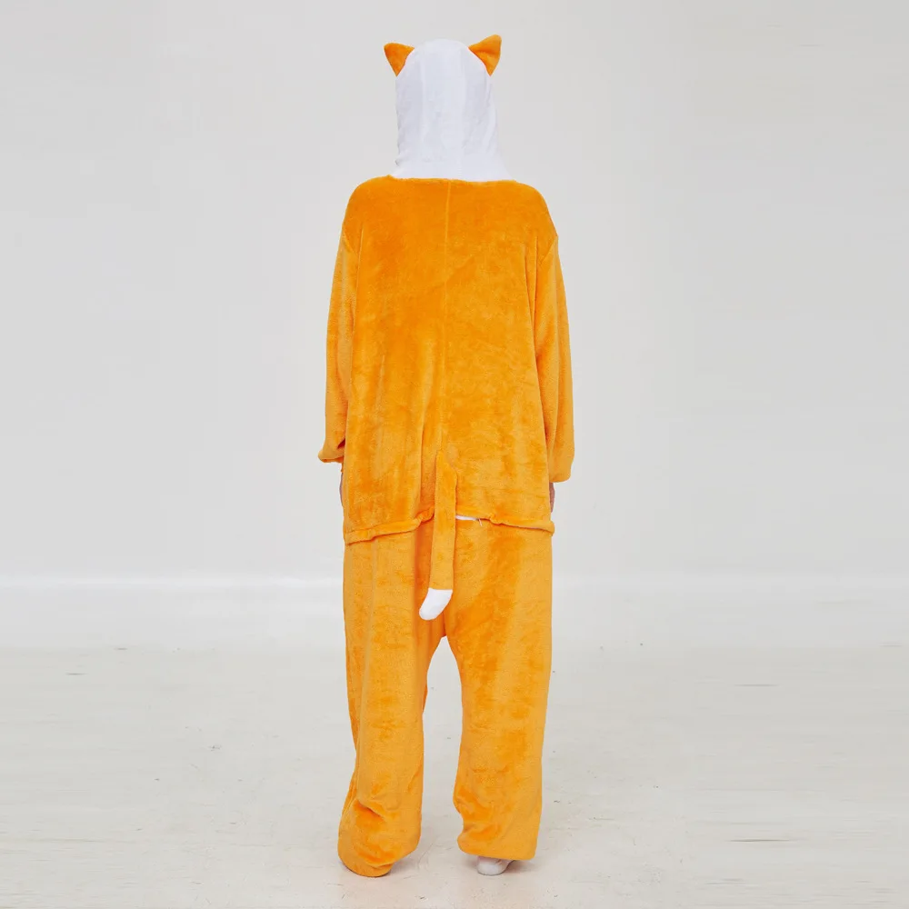 Unisex Halloween Costume para adultos e crianças, Cosplay, Macacão, Fox Onesies, Desenhos animados, Animal, Pijamas, Velo, Pijama de festa, Natal, Mulheres