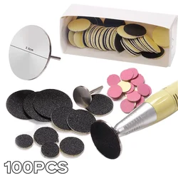 25mm Professional Replaceable Sanding Paper Pedicure Disc Foot Dead Skin Cuticle Callus Removal Foot Rasp Files Sandpaper Tool