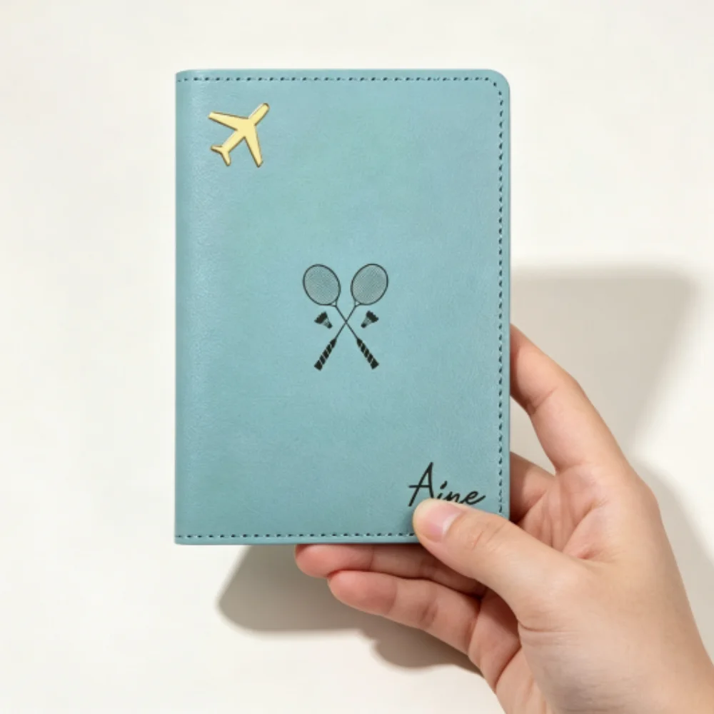 Leather Passport Cover - Kişiye Özel İsimli Pasaport Kılıfı, Taşınabilir
