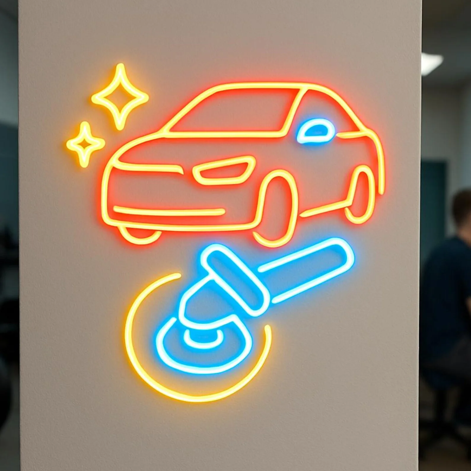 تلميع والورنيش استعادة ستوديو النيون تسجيل، تفصيل ضوء الاستوديو، تلميع السيارات بقيادة تسجيل، سيارة النيون ديكور