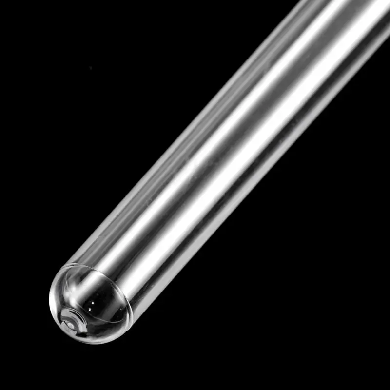 Tubes à essai de laboratoire en plastique transparent, flacons avec bouchons poussoirs, fournitures scolaires, 12x200mm, 100 pièces/paquet