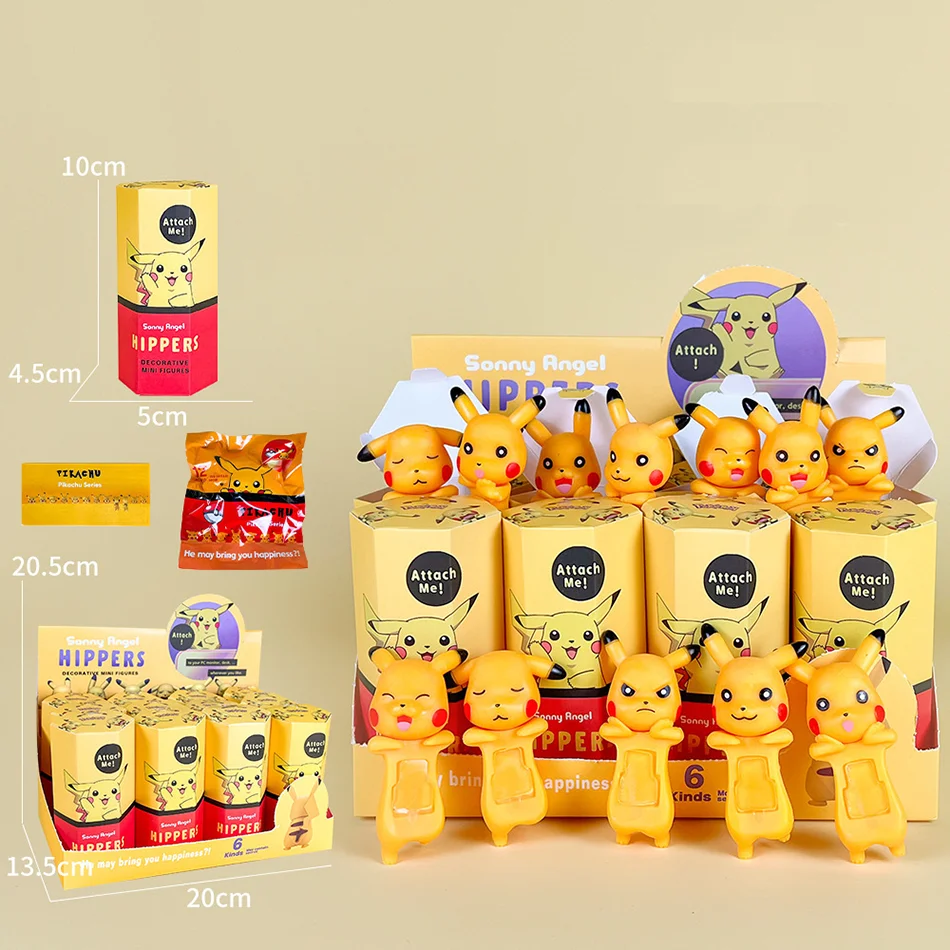 12 Uds. Caja ciega de Sonny Angel Mini figura Pokemon serie limitada figuras de Anime muñecas lindas para niños regalo de cumpleaños de Navidad