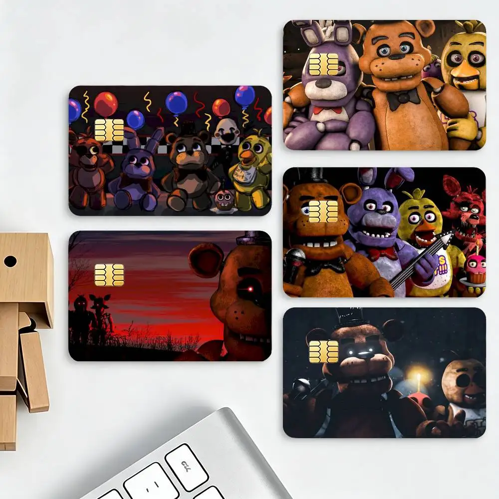F-Fnaf Five-nights-At-F-Freddys HD Credit Card Stickers Game Card Decal Small Chip Waterproof Sticker Gift Decor