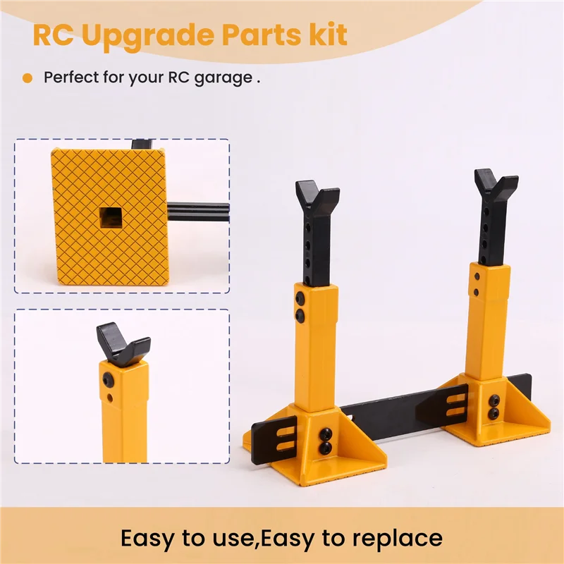 محاكاة ارتفاع معدني قابل للتعديل جاك RC حامل السيارة حامل الديكور ل 1/8 1/10 RC الزاحف محوري SCX10 TRX4 D90