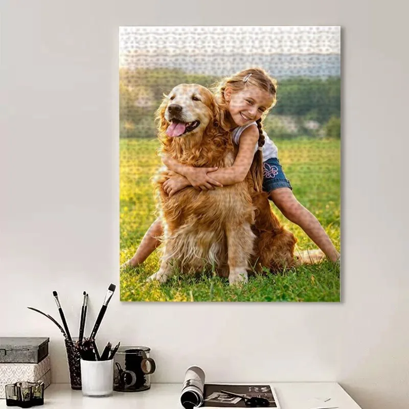 35/300/500/1000pcs Personalized Custom Photo Puzzle Family Photos Jigsaw Gifts Family Educational Toys