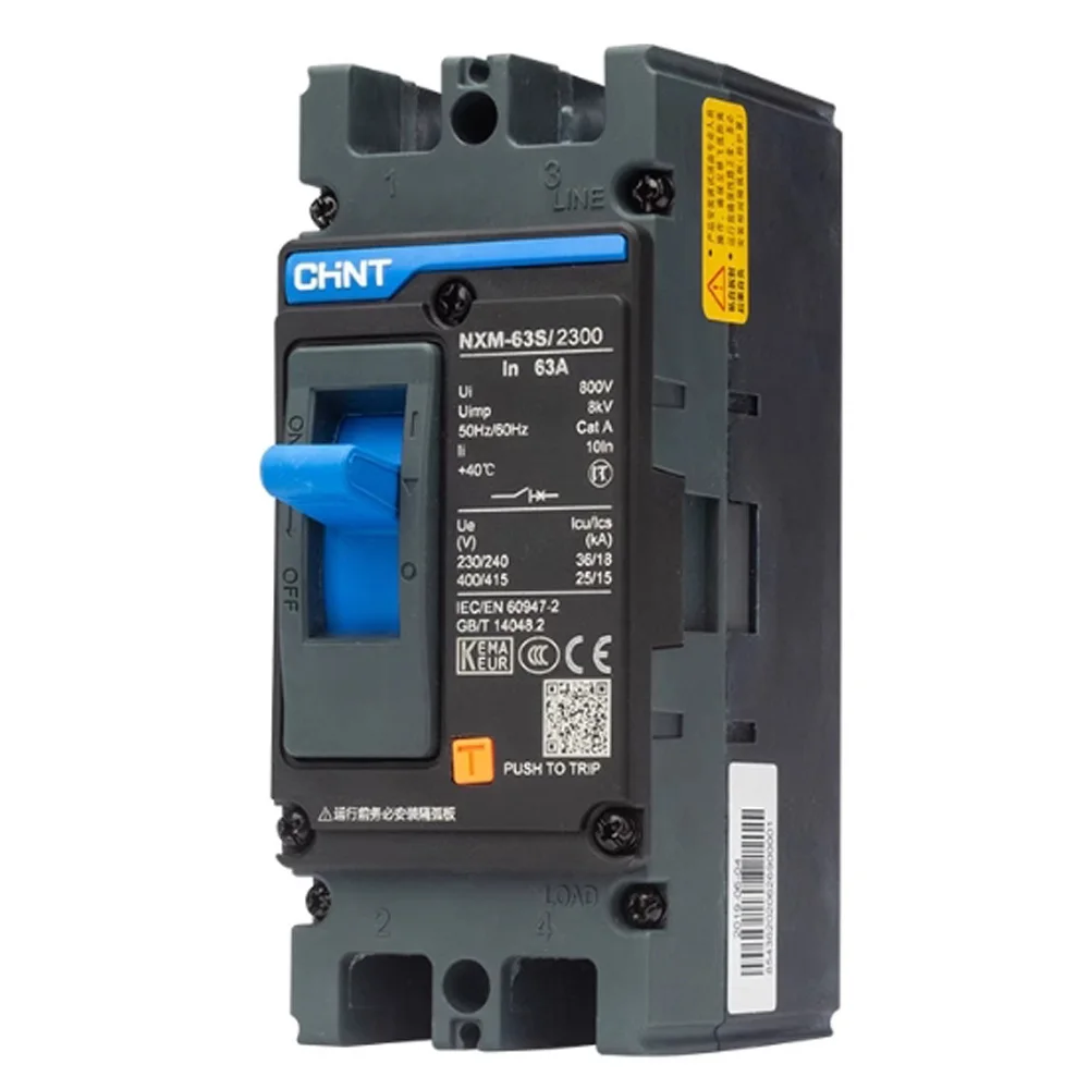 Original Voltage Protector NXM-63S NXM-125S/2300 2P Automatic Switch Electric Molded Case Circuit Breaker MCCB Smart Home 220V