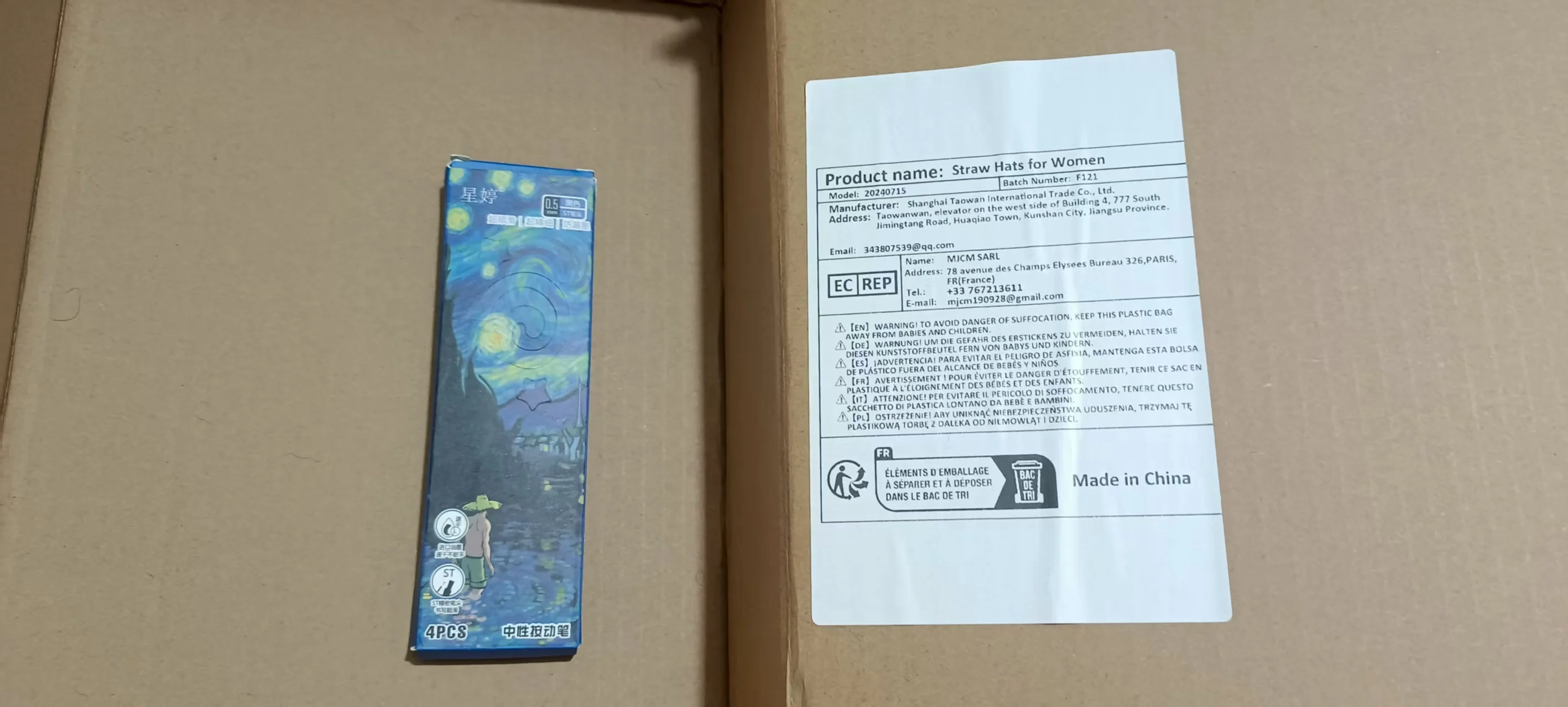 

4Pcs/Box Trendy Van Gogh Oil Painting Press Gel Pen Black Ink ST 0.5mm Ballpoint Pens Stationery Quick-Drying Pens Student