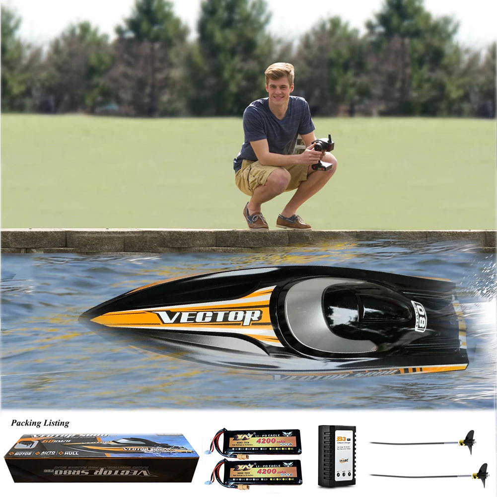 

(Ready to Go) S2 Pro. RTR 31.5" Large Remote Control Speed Boat for Adults RC Brushless Submarine Watercraft 70km/h+