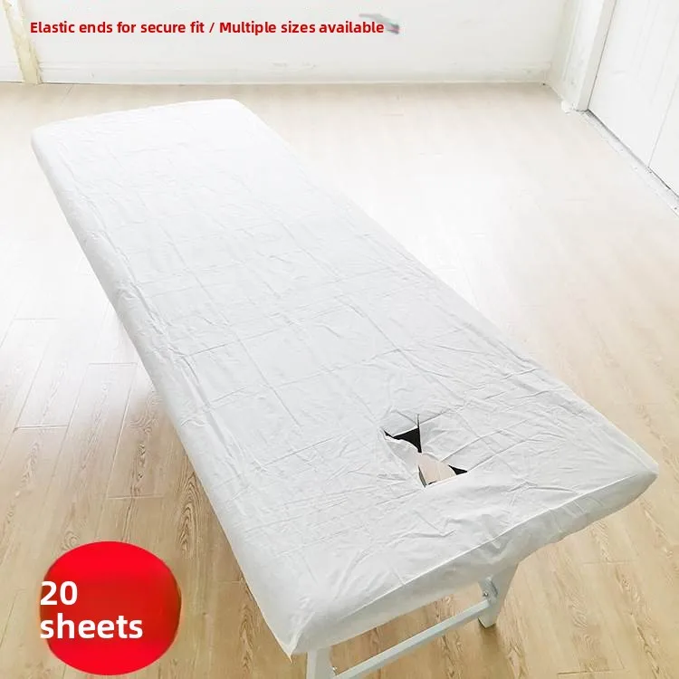 

Disposable Thickened Bed Sheet for Beauty Salon Massage Bed with Hole And Elastic Bed Cover Waterproof Oil-resistant Pure Color