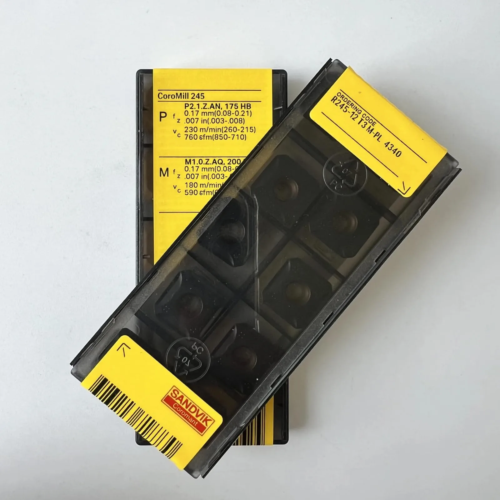 

Original SANDVIK / R245-12T3M-PL 4340 / Hard alloy CNC Blade 10 Pcs