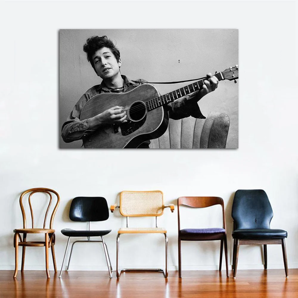 Bob Dylan Classic Black & White Picture Wall Art Posters Canvas Print Painting Home Room Decor