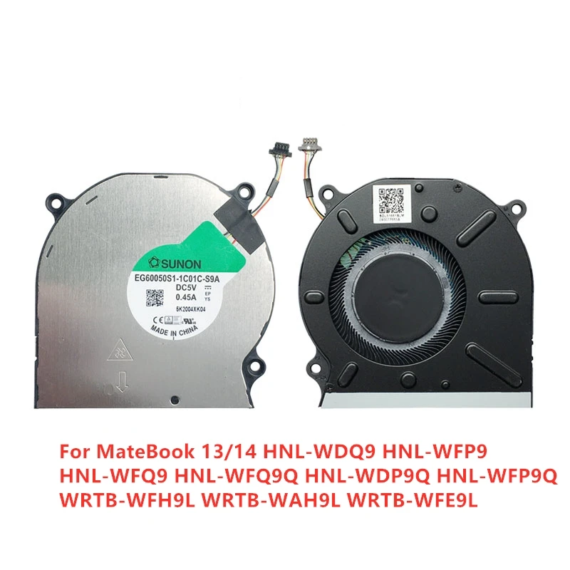 

New Original Laptop CPU Cooling Fan For HUAWEI MateBook 13/14 HNL-WDQ9/WFP9/WFQ9/WFQ9Q/WDP9Q/WFP9QWRTB-WFH9L /WAH9L/WFE9L