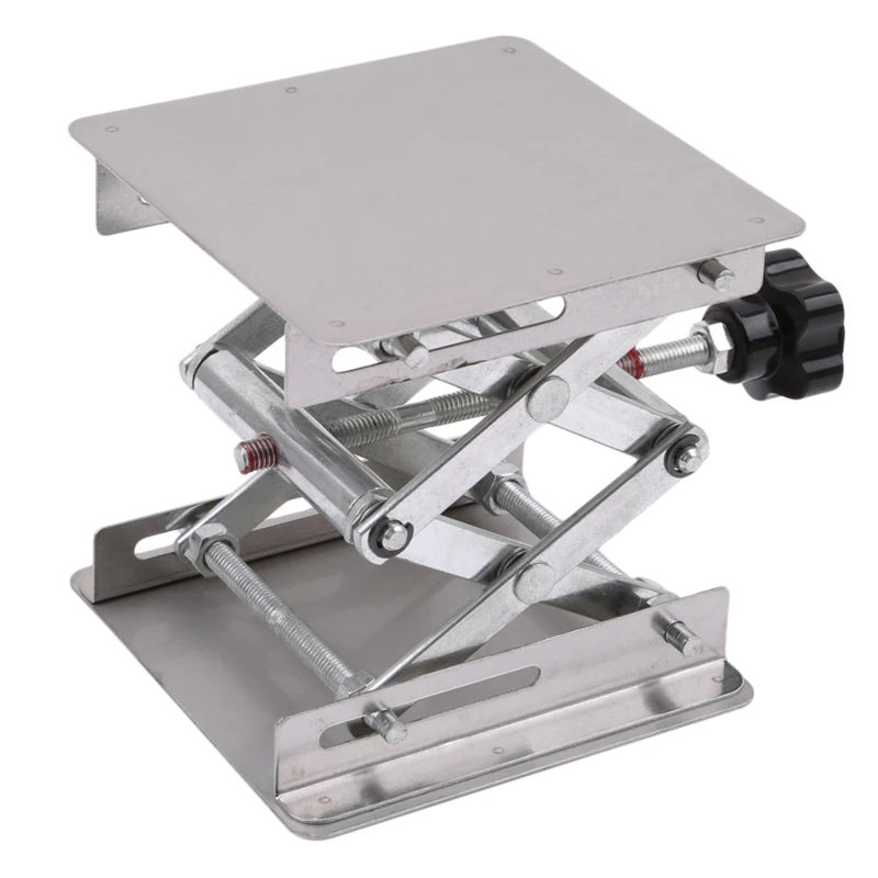 Laboratory Lifting Platform Stand Rack Scissor Jack Bench Lifter Table Lab 100x100mm Stainless Steel Lifting Platform