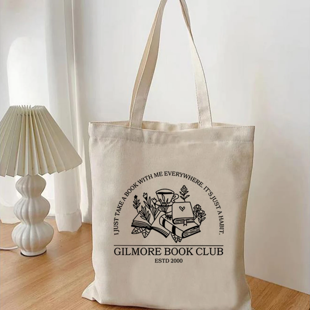 Gilmore Book Club Canvas Shopping Bag Honorary Gilmore Girls Book Lover Bookish Book Reader Gift Rory Gilmore Fan Gift Tote Bag