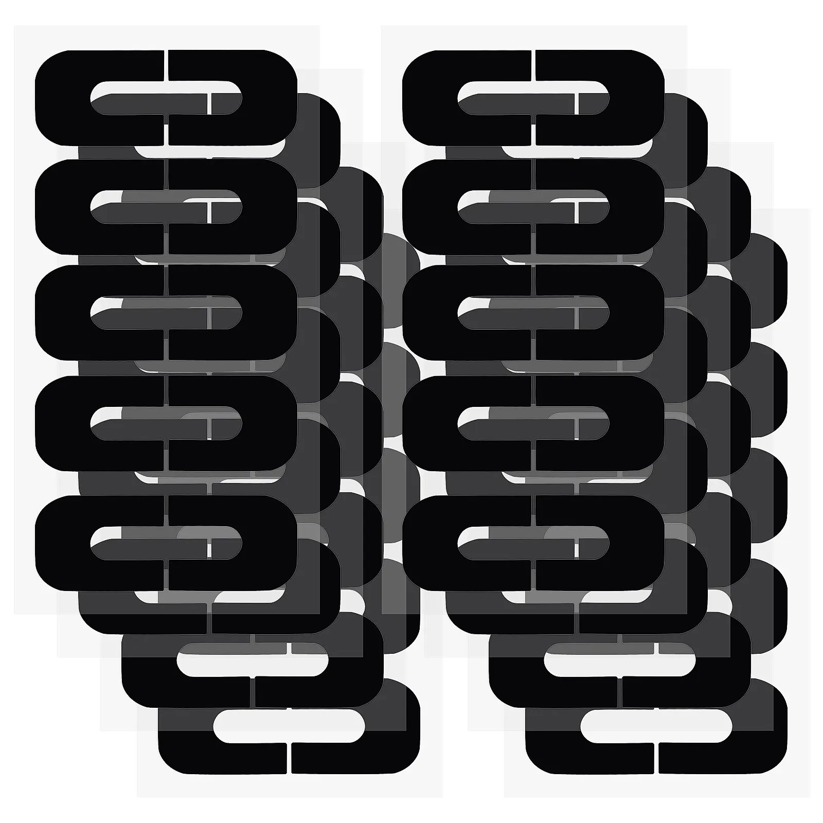 100 Sheets Nail Protector Stickers Soft Silicone U Shaped Non Slip Nail Polish Protector for Fingers Gel Polish Covers Black