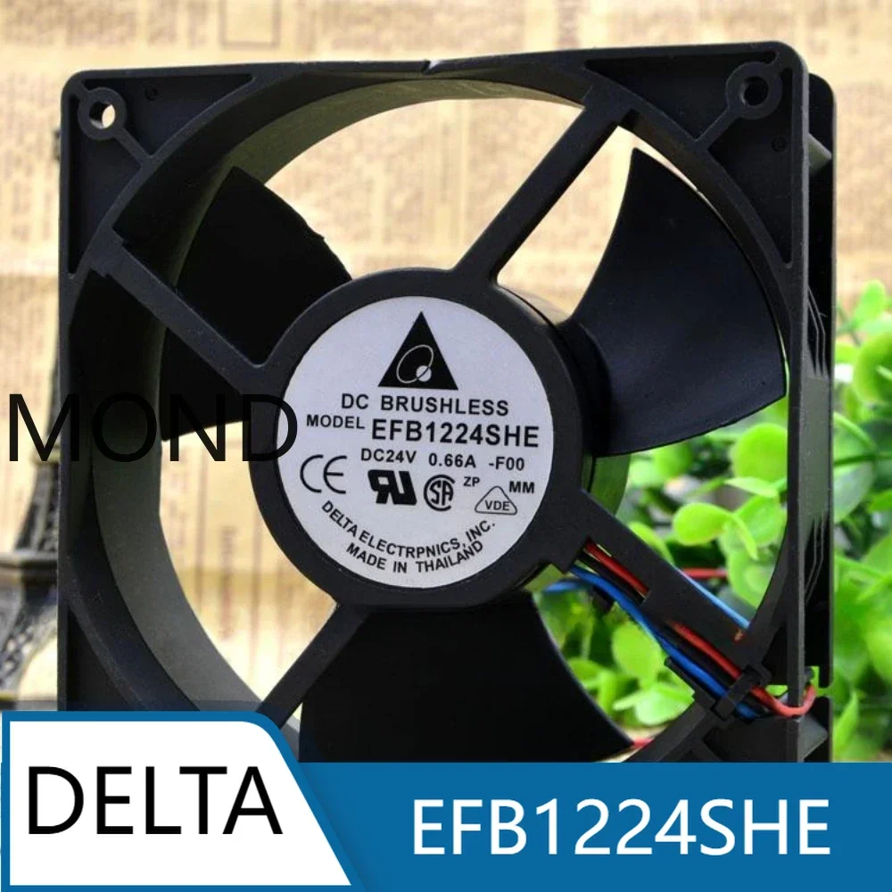 

DELTA EFB1224SHE-T8SB 12038 24V 0.66A Emerson CT inverter fan EFB1224SHE-F00