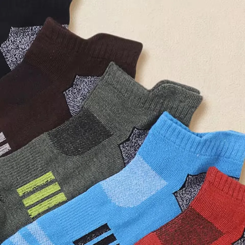 12 Paar Unisex-Strick-atmungsaktive Sport-Bootssocken, europäische Größen 33–46, kurze Socken für Kinder und Erwachsene – Detail 11