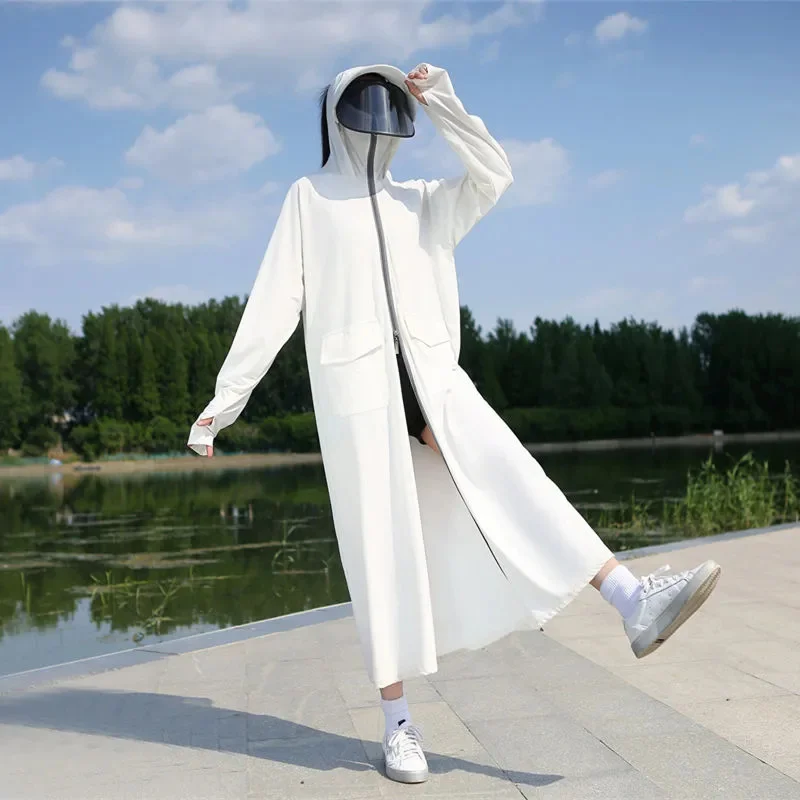 Summer 2026 New Thin Sunscreen Jacket Women's Anti-Ultraviolet Sun-Protective Clothing Coat Ladies Full-Body Outerwear Long Tops